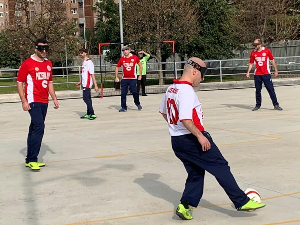 Partita Calcio Non Vedenti Azioni di Gioco